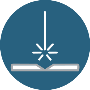 Laser metal cutting icon