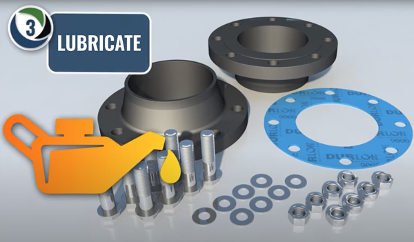Lubricating flange bolts